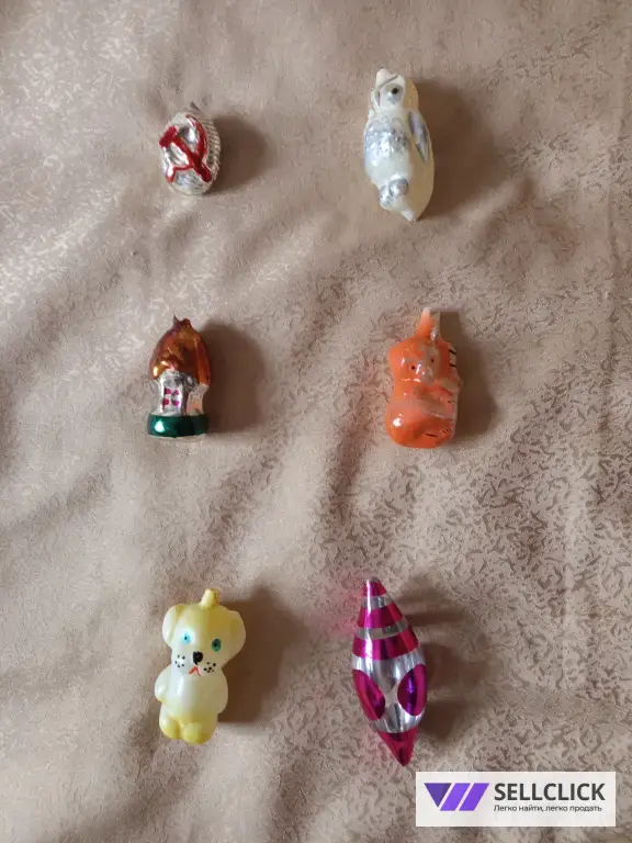 Советские, елочные игрушки под реставрацию.