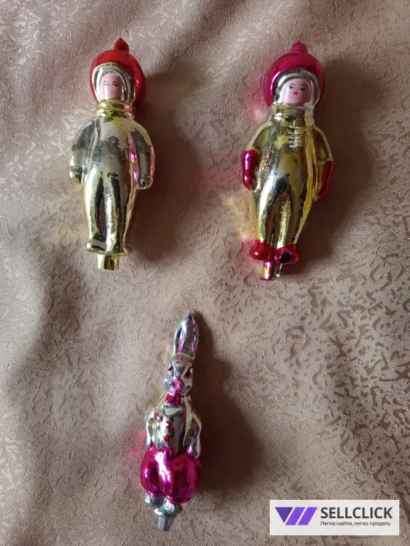 Советские, елочные игрушки под реставрацию.