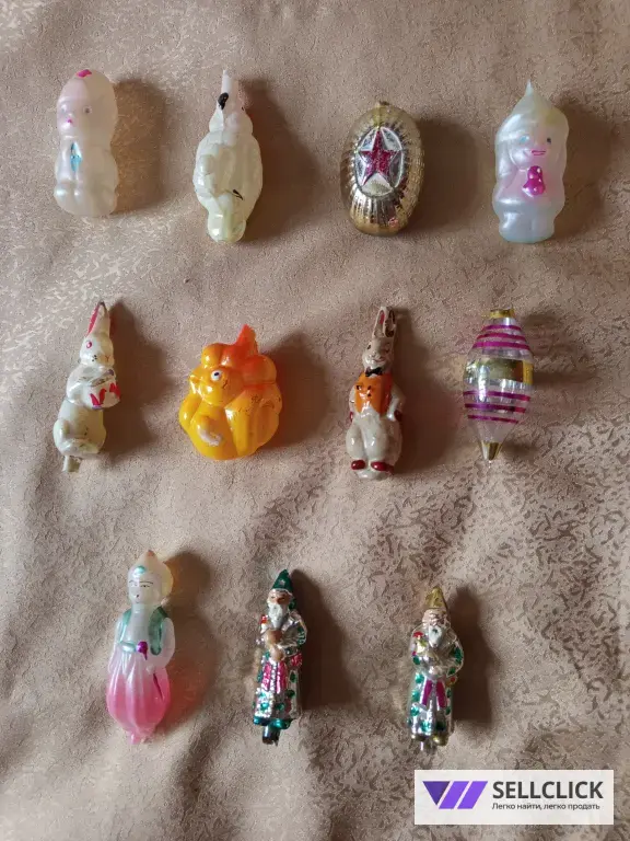 Советские, елочные игрушки под реставрацию.