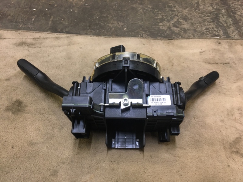 Переключатель подрулевой SRS / СРС в сборе на Audi A4 B7 / Ауди А4 Б7 2005-2007г.\nОригинал.\nЦена за комплект:\n- Блок электронный плата\n- Модуль комбинации подрулевый переключателей\n- Переключатель стеклоочистителей\n- Переключатель повротов / света ф
