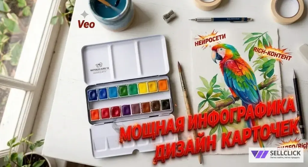 Инфографика и видео-обложки для карточек товаров через нейросети