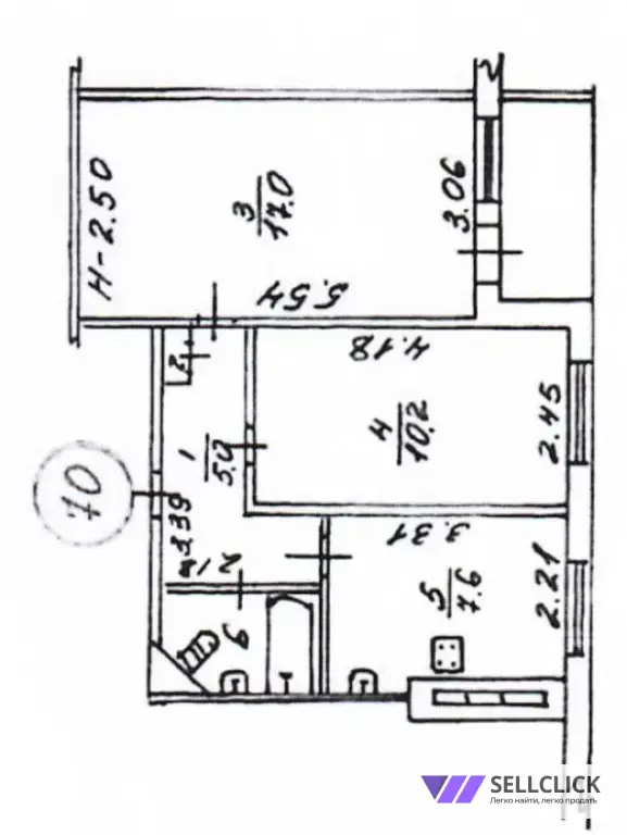 Квартира 2 комнаты, 45.1 м², 9/9 эт., Агент