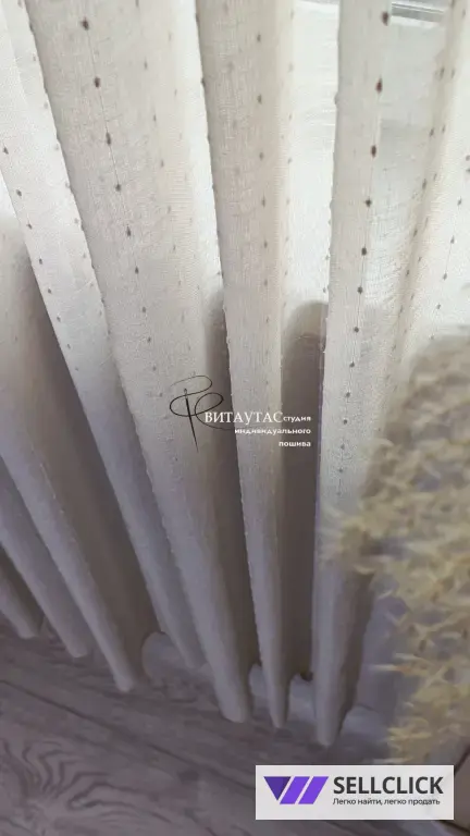 Тюль Лен Luxurious Dew. Млочный и Капучино