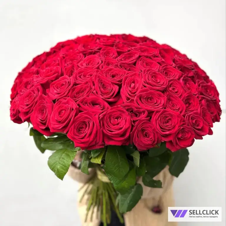 Пышный букет «Классика любви» (Красные розы)