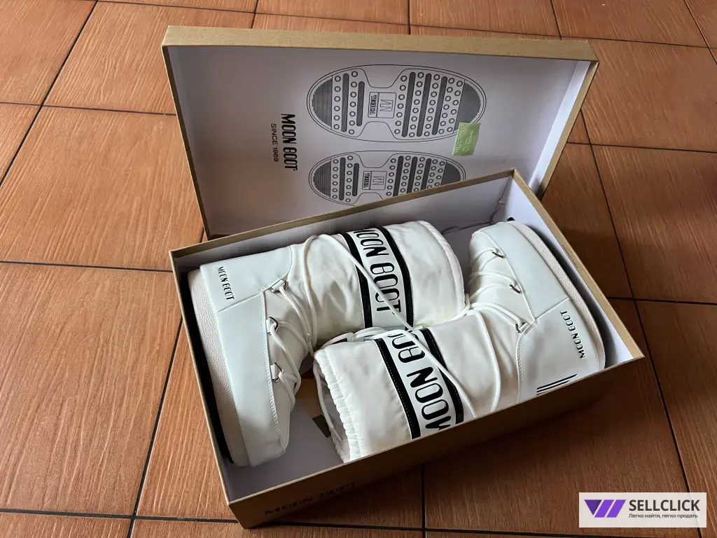 Луноходы Moon boot 36, 40 / Зимние сапоги белые