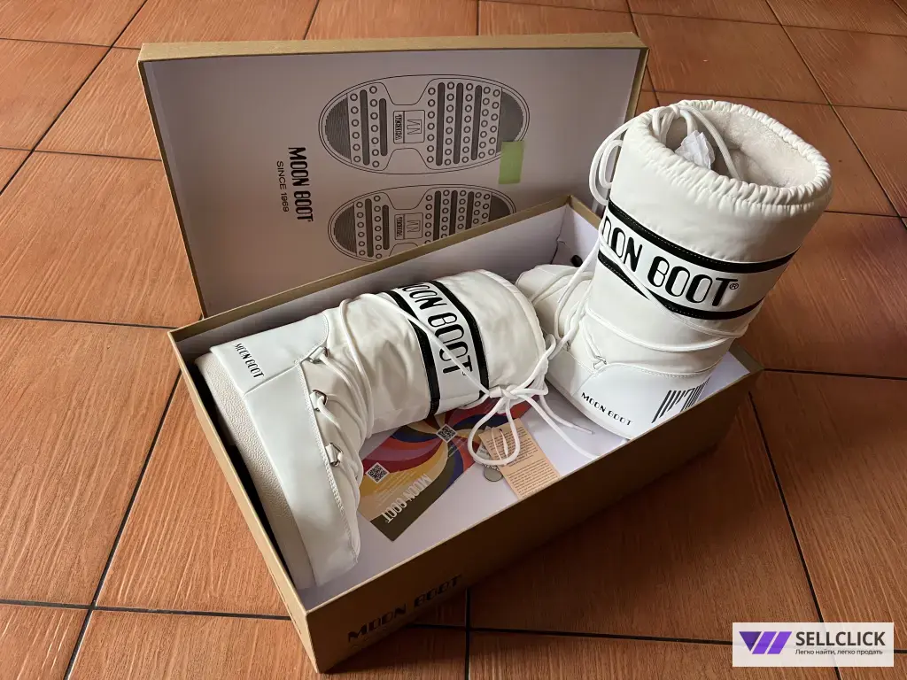 Луноходы Moon boot 36, 40 / Зимние сапоги белые