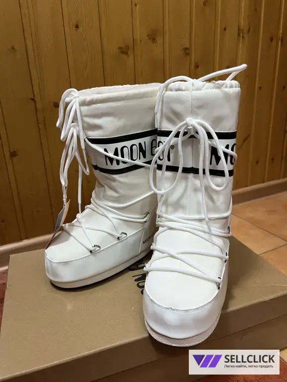 Луноходы Moon boot 36, 40 / Зимние сапоги белые