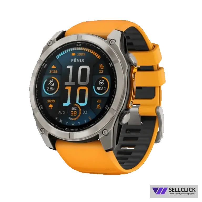 GARMIN FENIX 8- 51 MM AMOLED SAPPHIRE ORANGE 010-02905-11