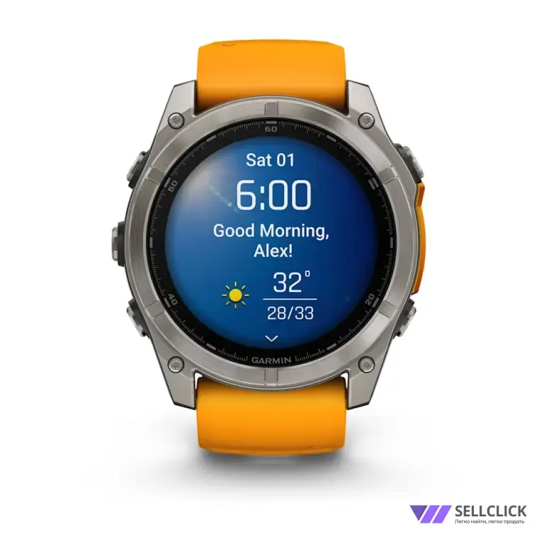 GARMIN FENIX 8- 51 MM AMOLED SAPPHIRE ORANGE 010-02905-11
