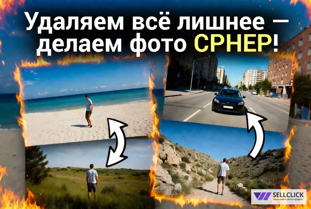 Магическое удаление людей, предметов и мусора с фото