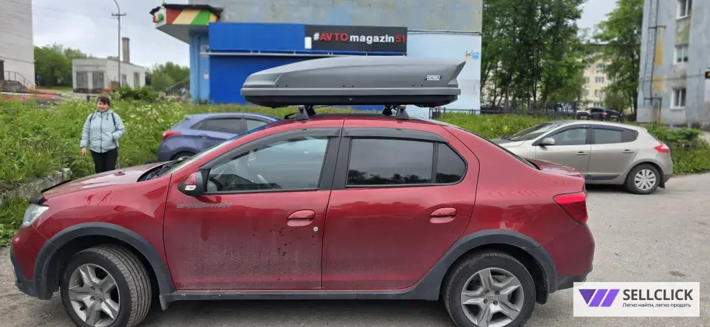 Багажник бокс на крышу автобокс Nobu Drive 430 Серый Матовый