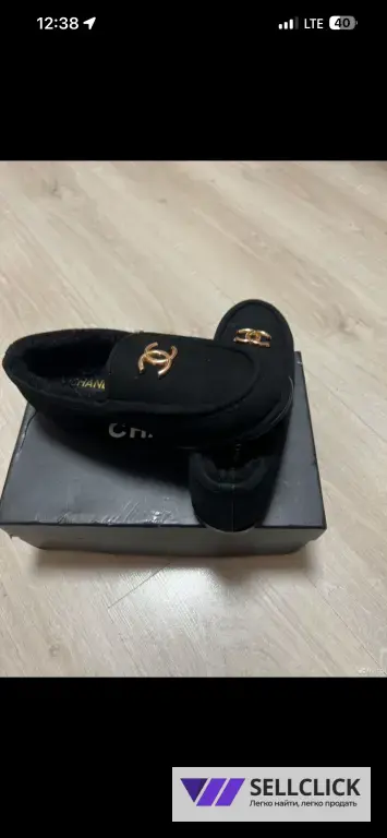 Лоферы Chanel новые с мехом